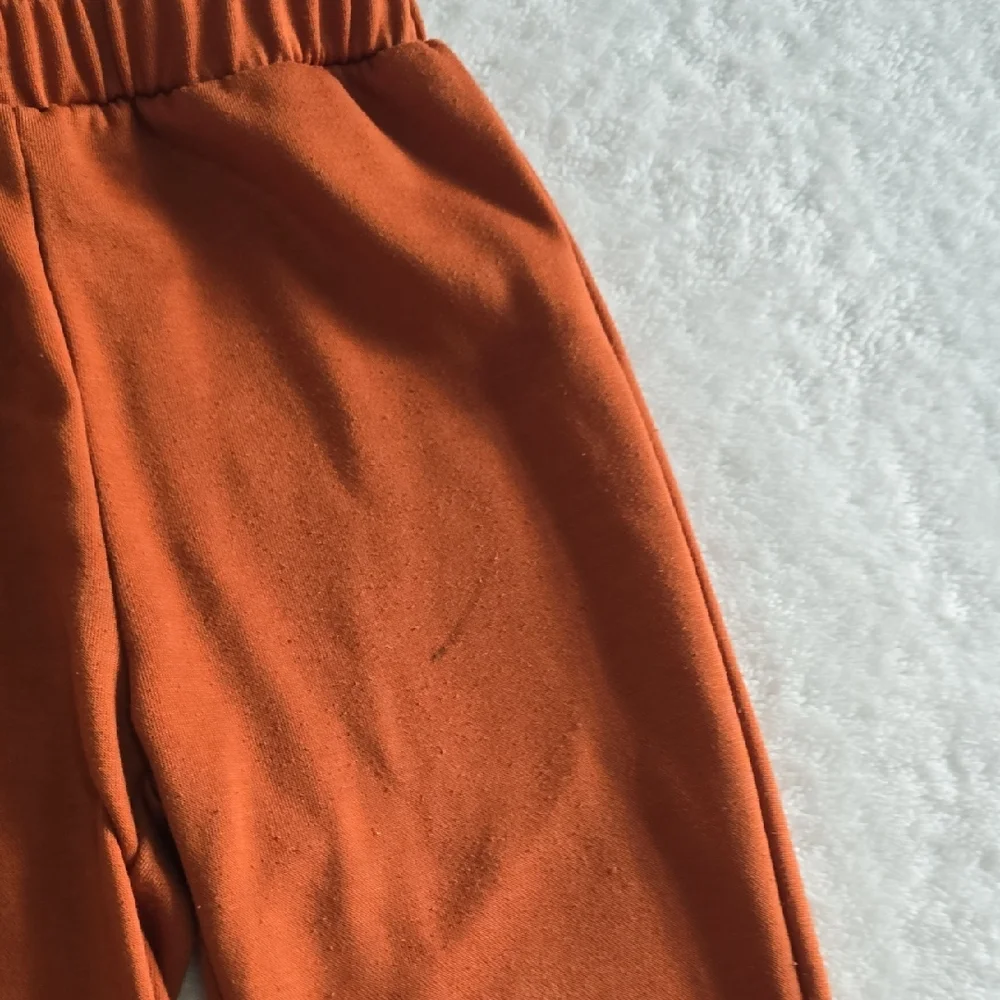 Orange Sweatshirt and Pants Set